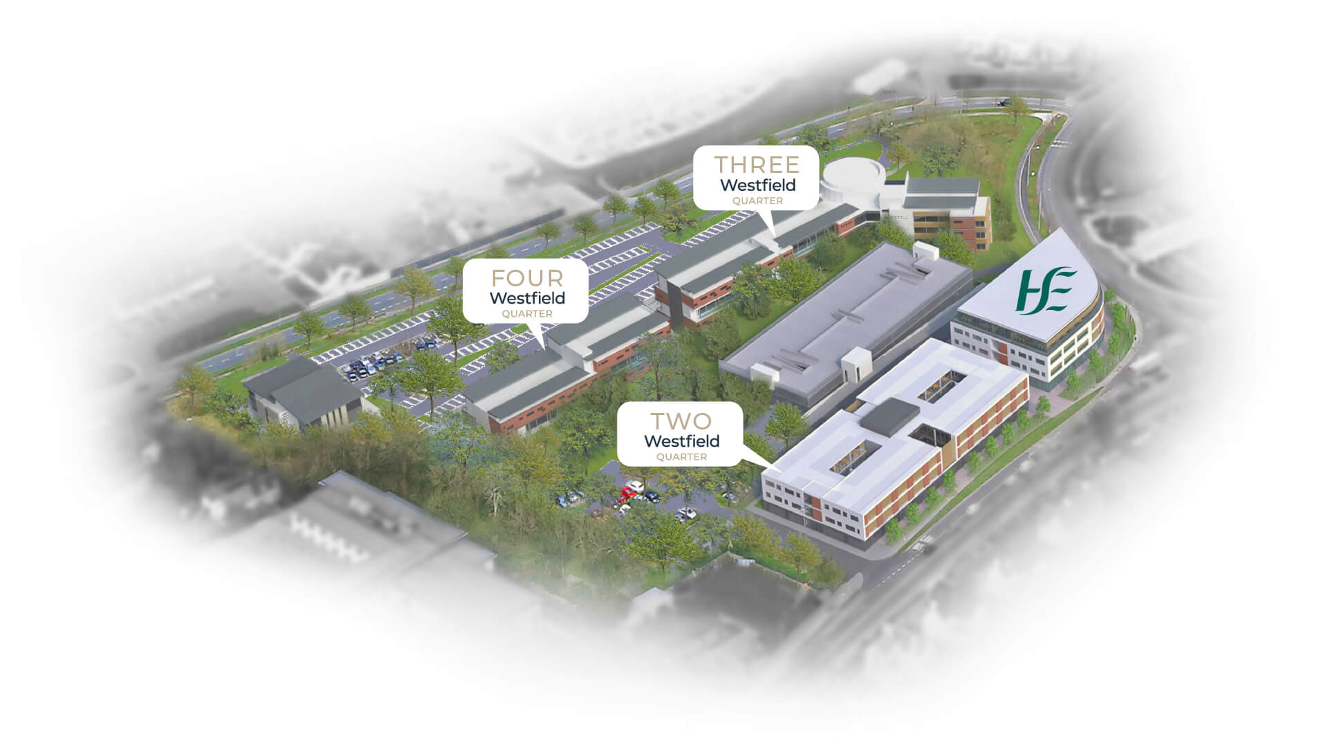 Westfield Quarter Ballincollig buildings 3D plan